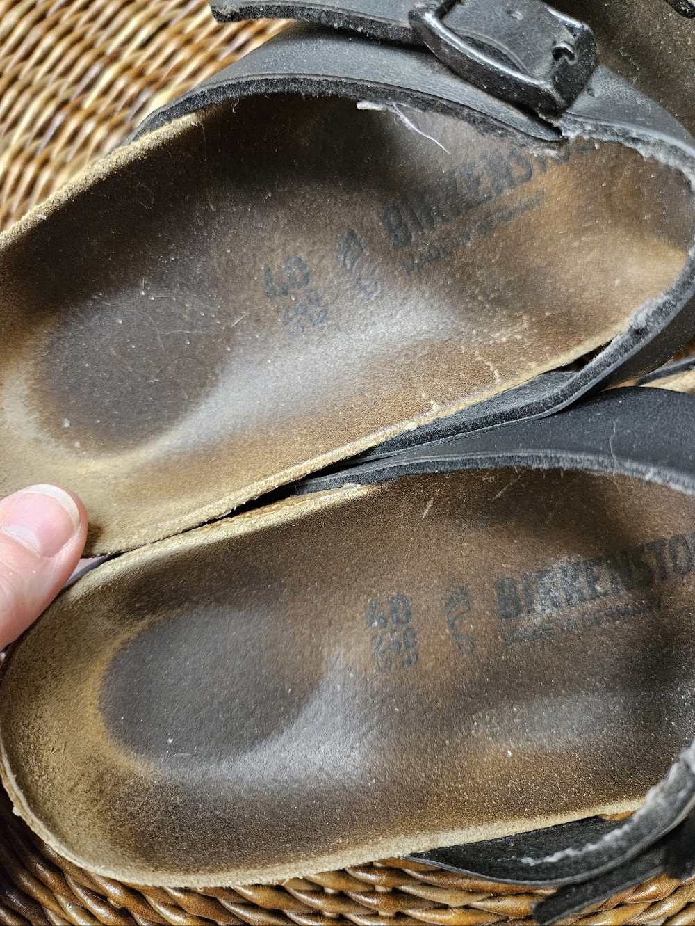 Birkenstock Miyari Leather Sandals Black Size 40 - Picture 7 of 9